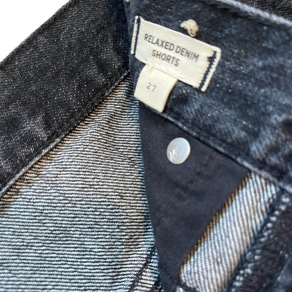 Madewell Relaxed Button Fly High Rise Cut Off Denim Shorts Calverley Wash Sz 27 - Picture 5 of 7